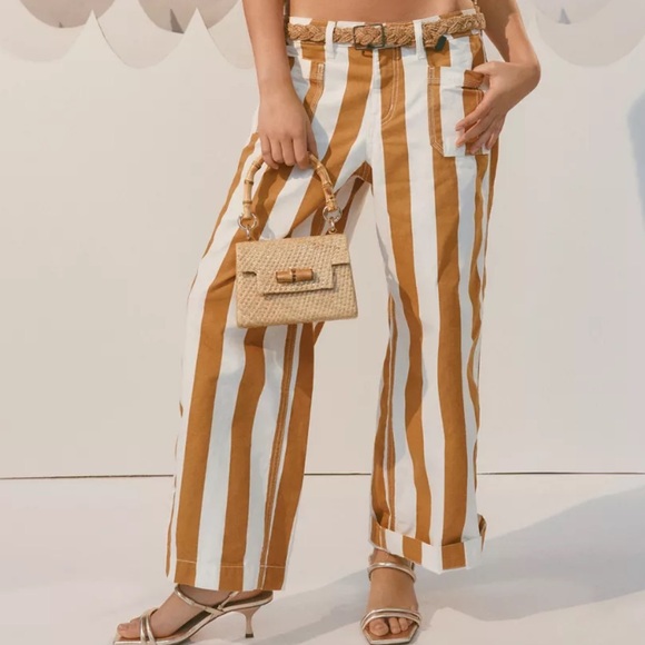 NEW UO BDG Joey Striped Straight Leg Pants - Picture 1 of 10